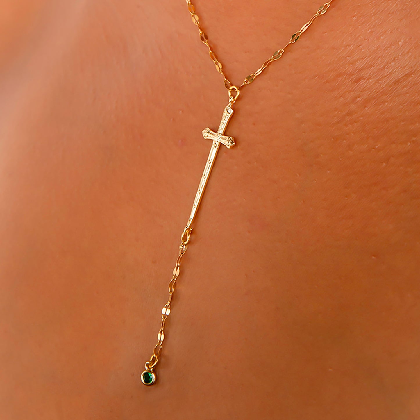Marin Sword Lariat Necklace