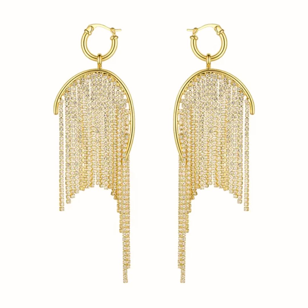 Diamond Fringe Earrings