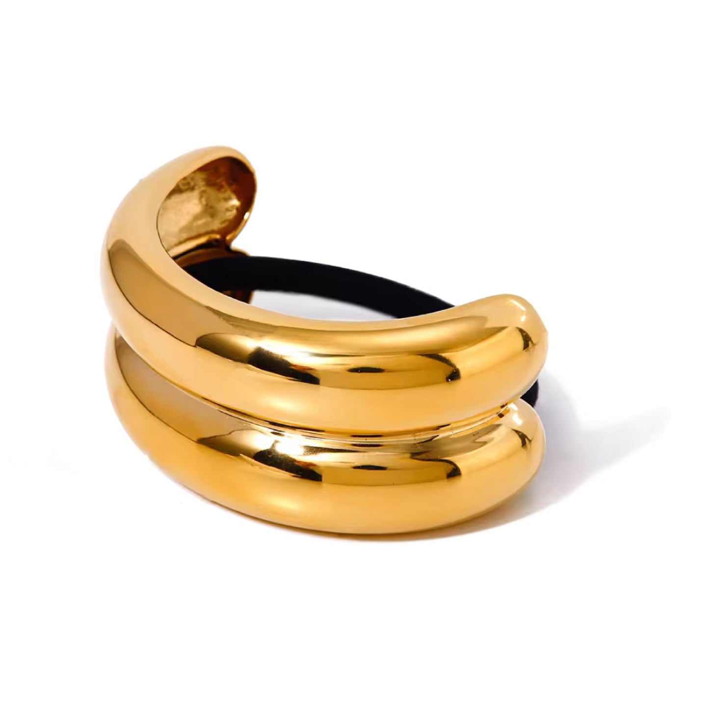 Double Dome Pony Cuff Gold