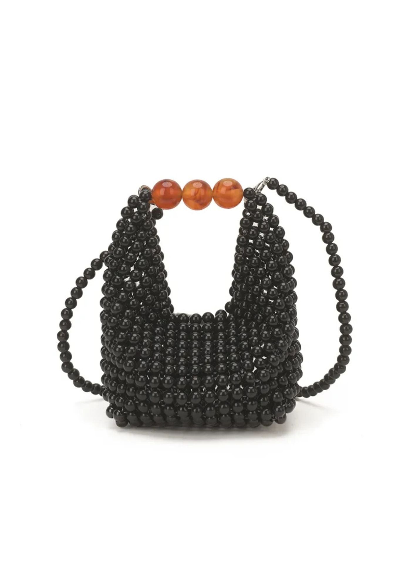 Mini Black Beaded Bag
