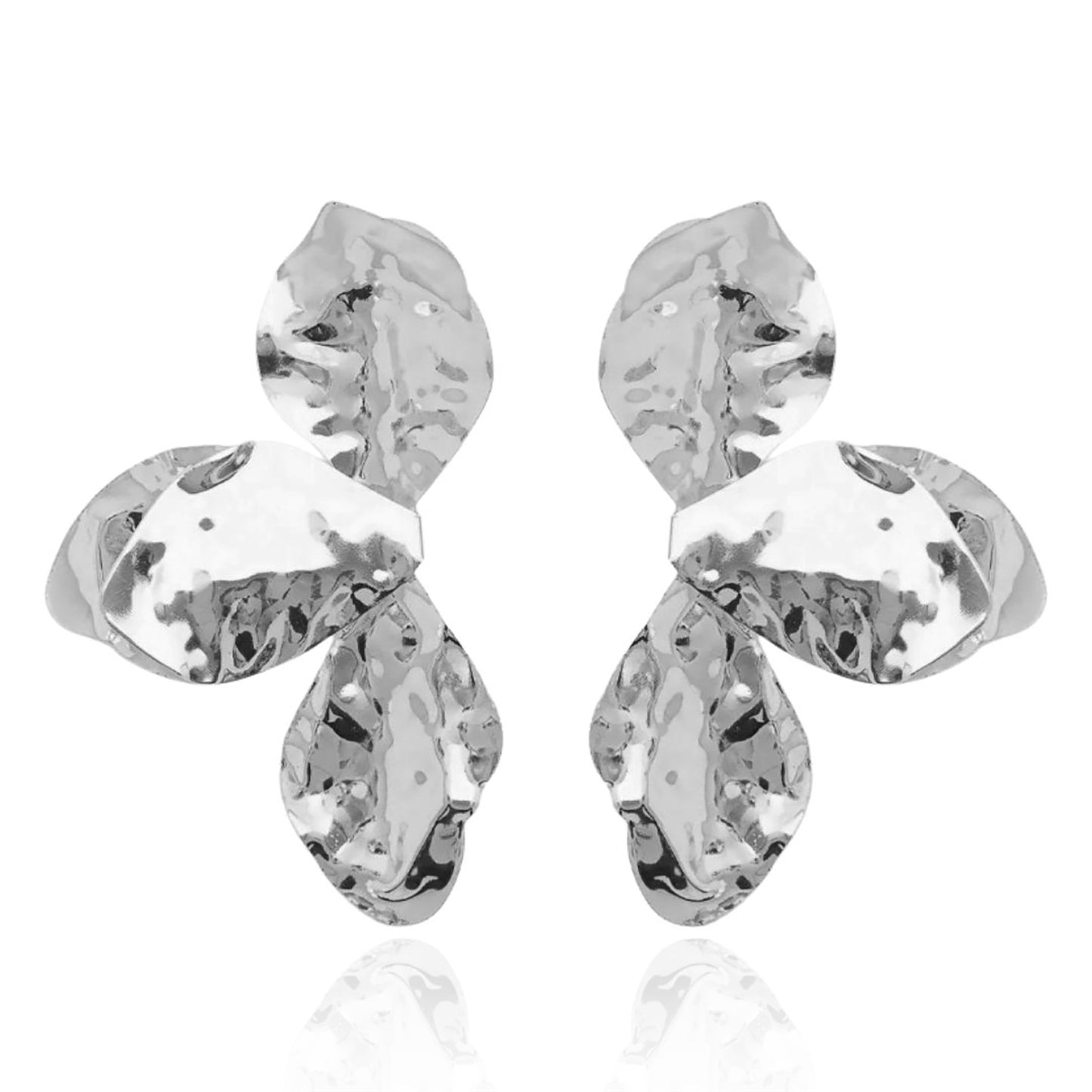 Rue Flower Silver Earrings