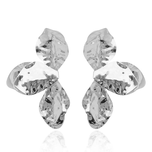 Rue Flower Silver Earrings