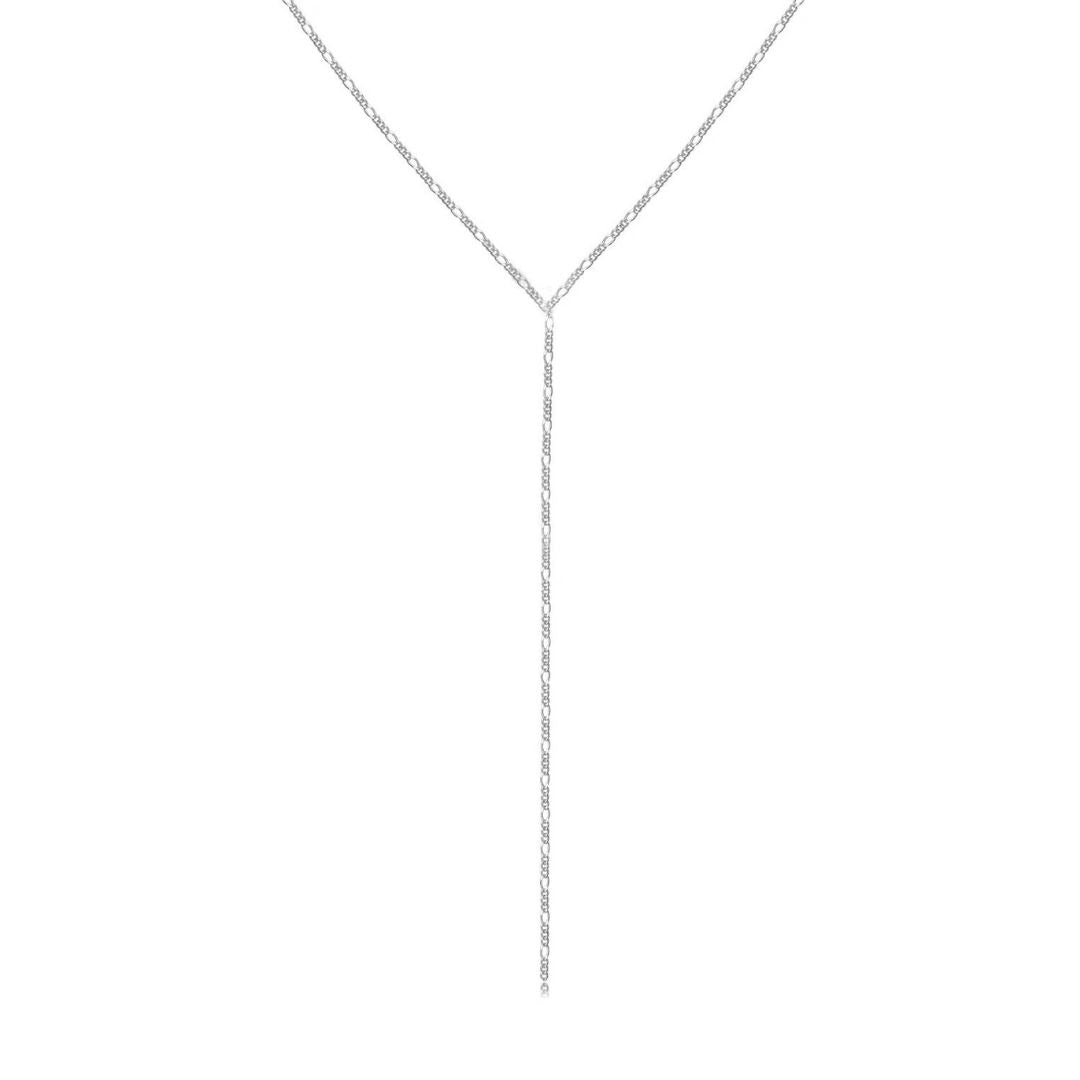 Lita Silver Lariat Necklace