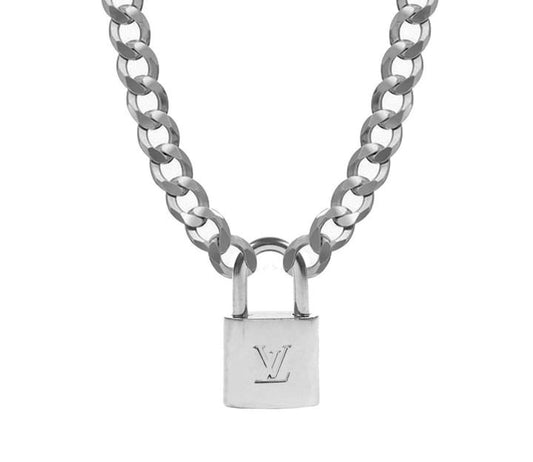 Silver Louis Lock Necklace