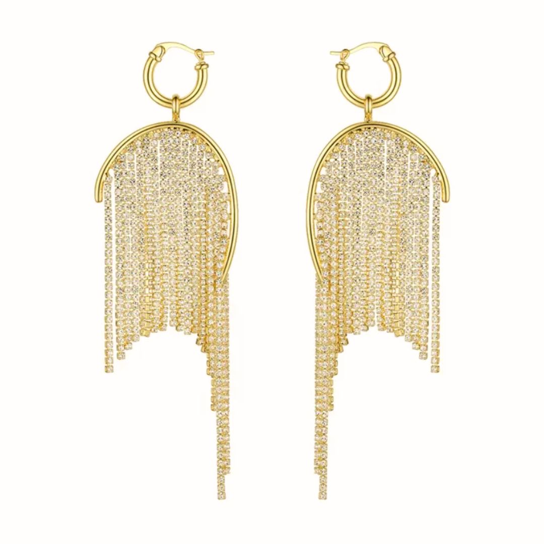 Diamond Fringe Earrings