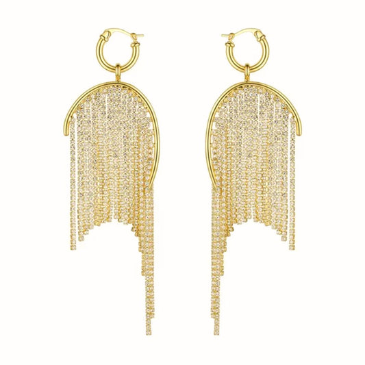 Diamond Fringe Earrings