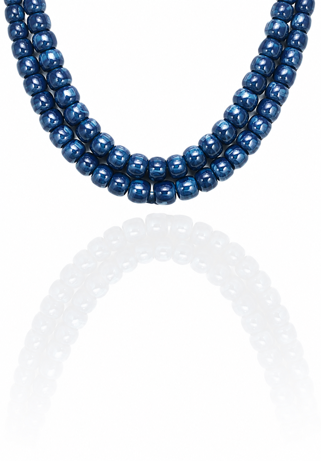 Erin Navy Acrylic Beaded Necklace