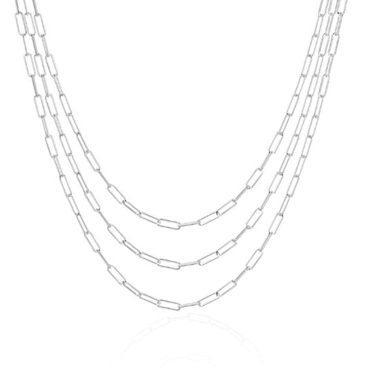 Lola Layered Silver Necklace