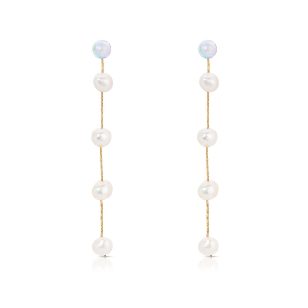 Iridescent Lucia Pearl Earrings