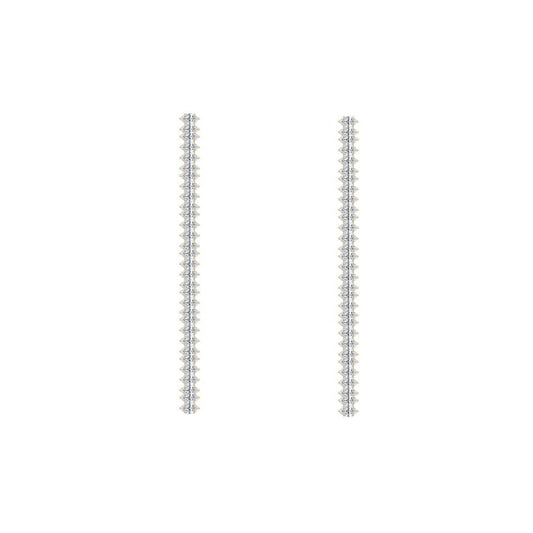 Marquee Crystal Drop Silver Earrings
