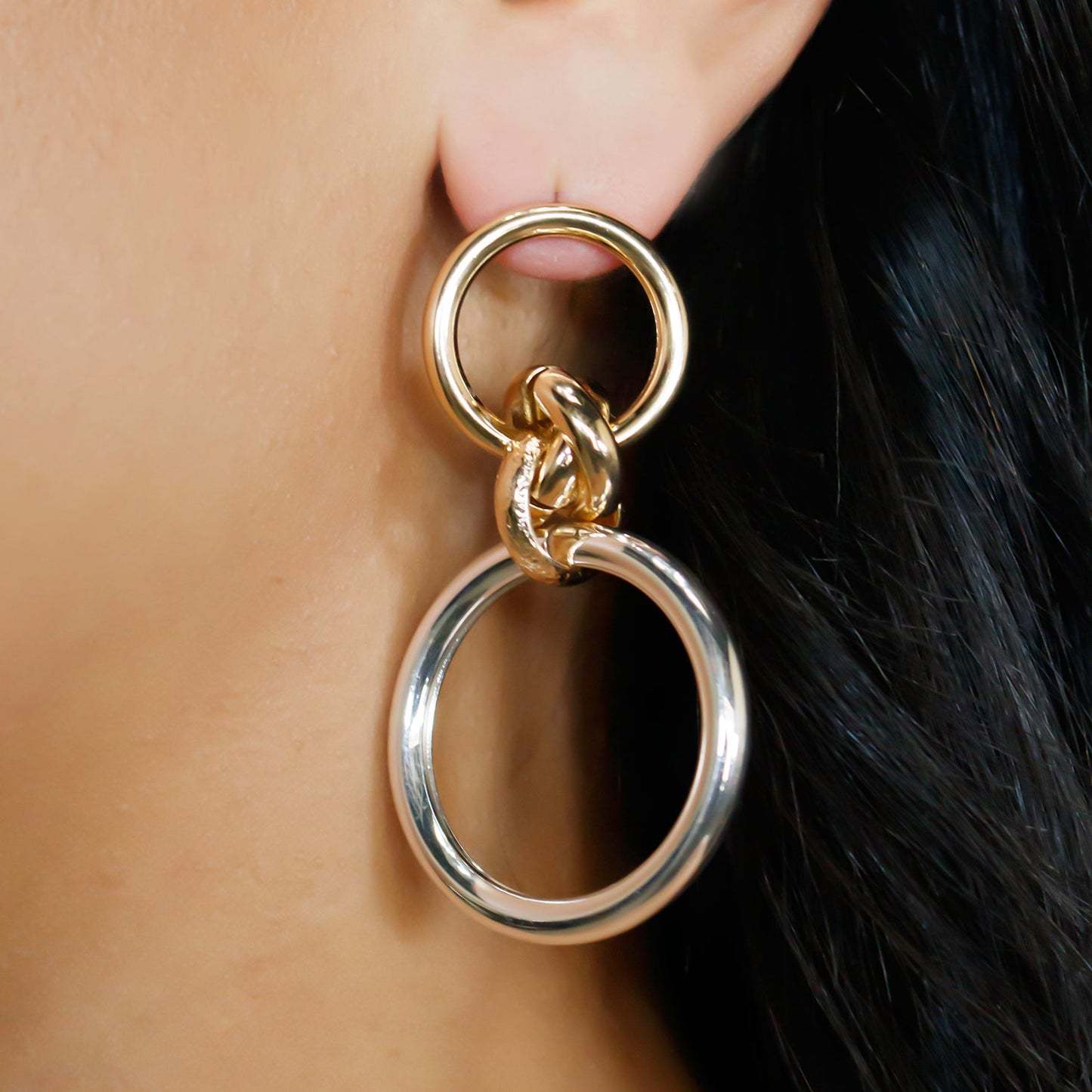 Ash Two-Tone Earrings