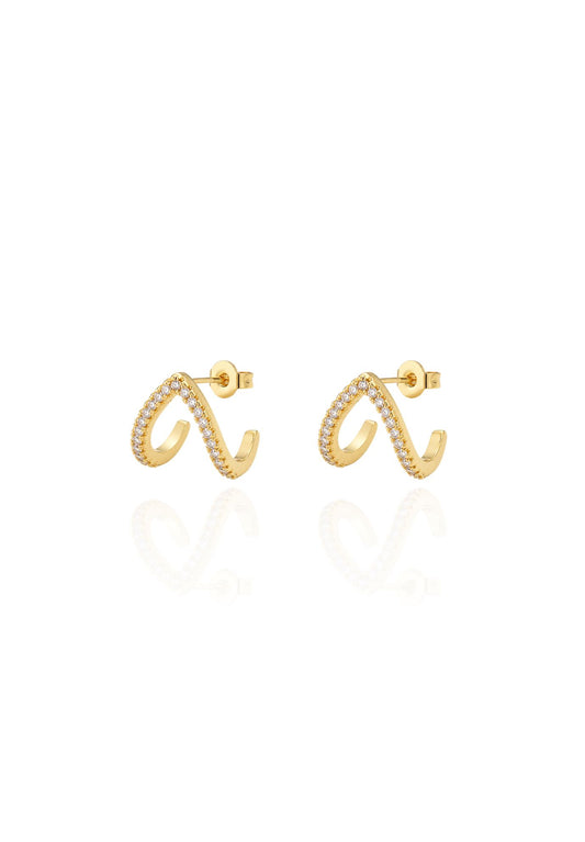 Wishbone CZ Studs